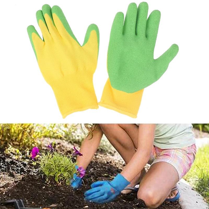 

1 Pair Outdoor Outdoor Work Gloves Gardening Gloves Waterproof Labour Protection Gloves For Kids Children Students