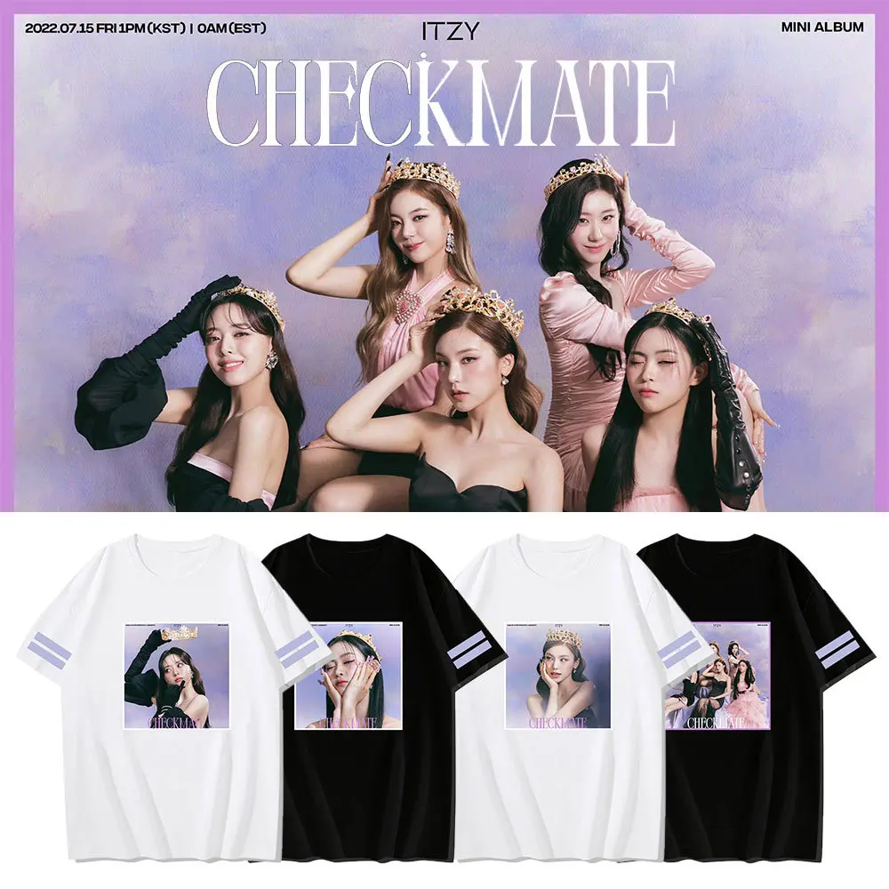 

ITZY t-shirts New Album checkmate Premium Quality Kpop Fans tees