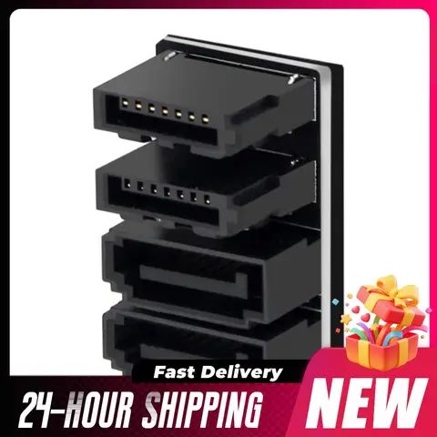 VKTECH 7-контактный угловой SATA-адаптер