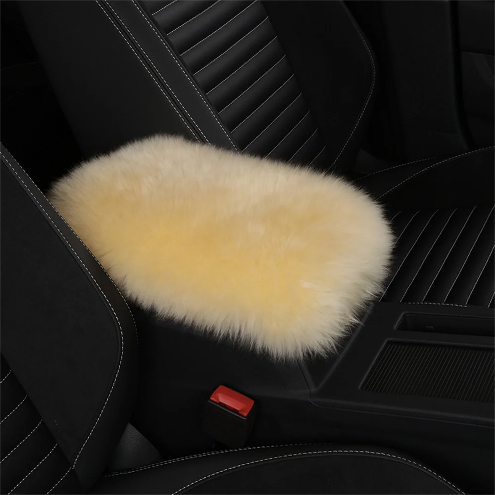 

Новинка зимняя теплая подкладка Универсальный подлокотник из формальдегида разноцветный мягкий подлокотник из чистой шерсти аксессуары для интерьера автомобиля