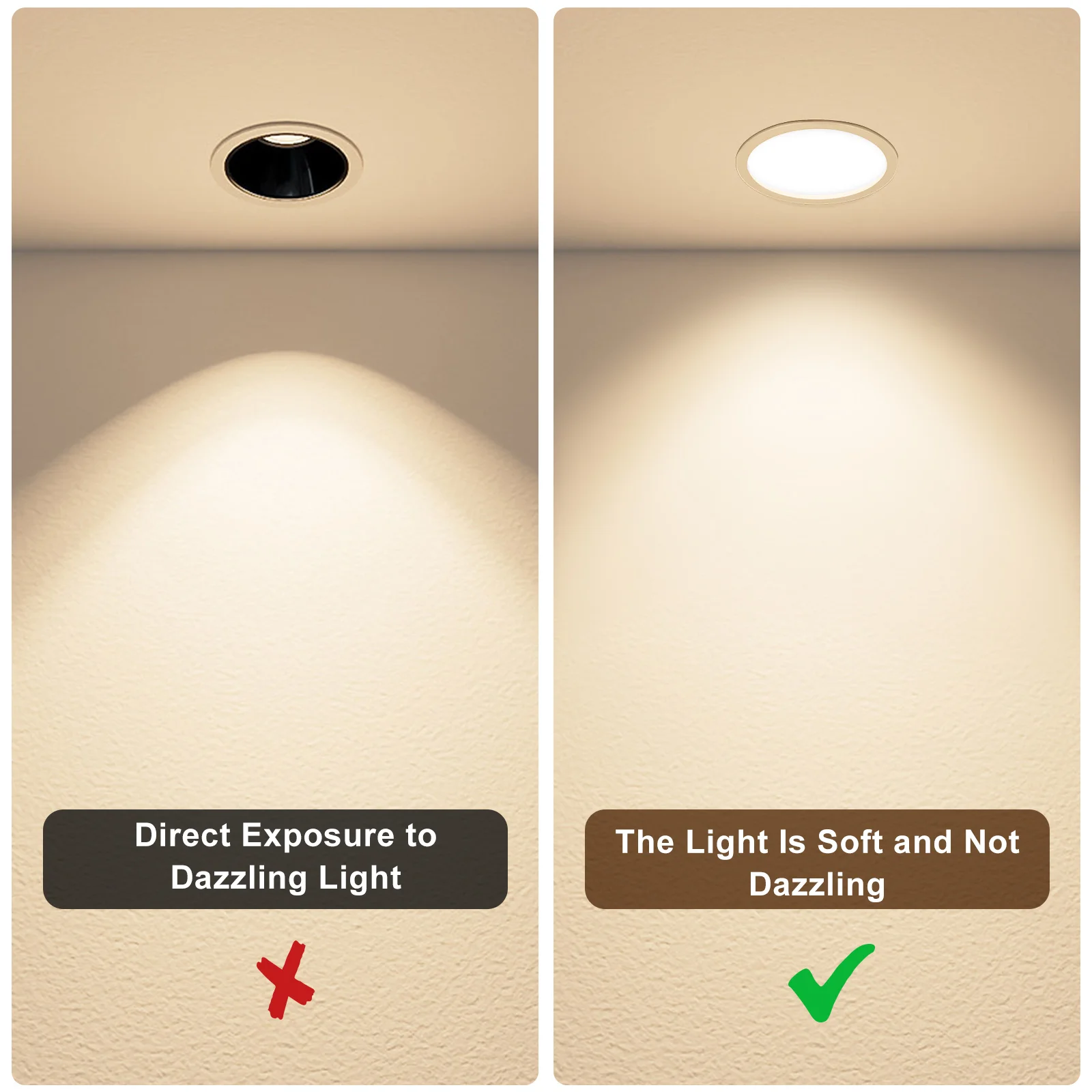 6шт Ligjt антибликовый абажур прожектор потолочный диффузор крышка освещение