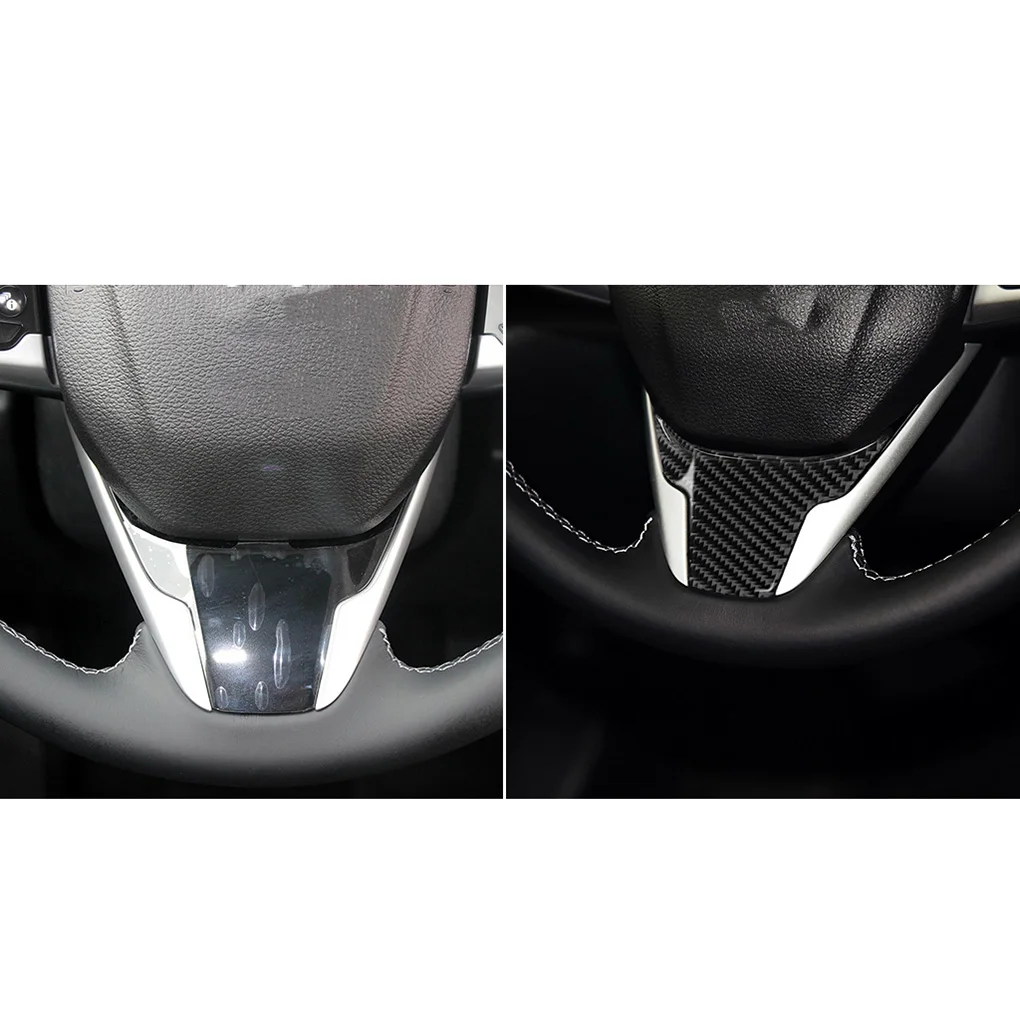 

Replacement For Honda Civic 10th Gen 2016-2019 Steering Wheel Bottom Decor Cover Carbon Fiber Sticker