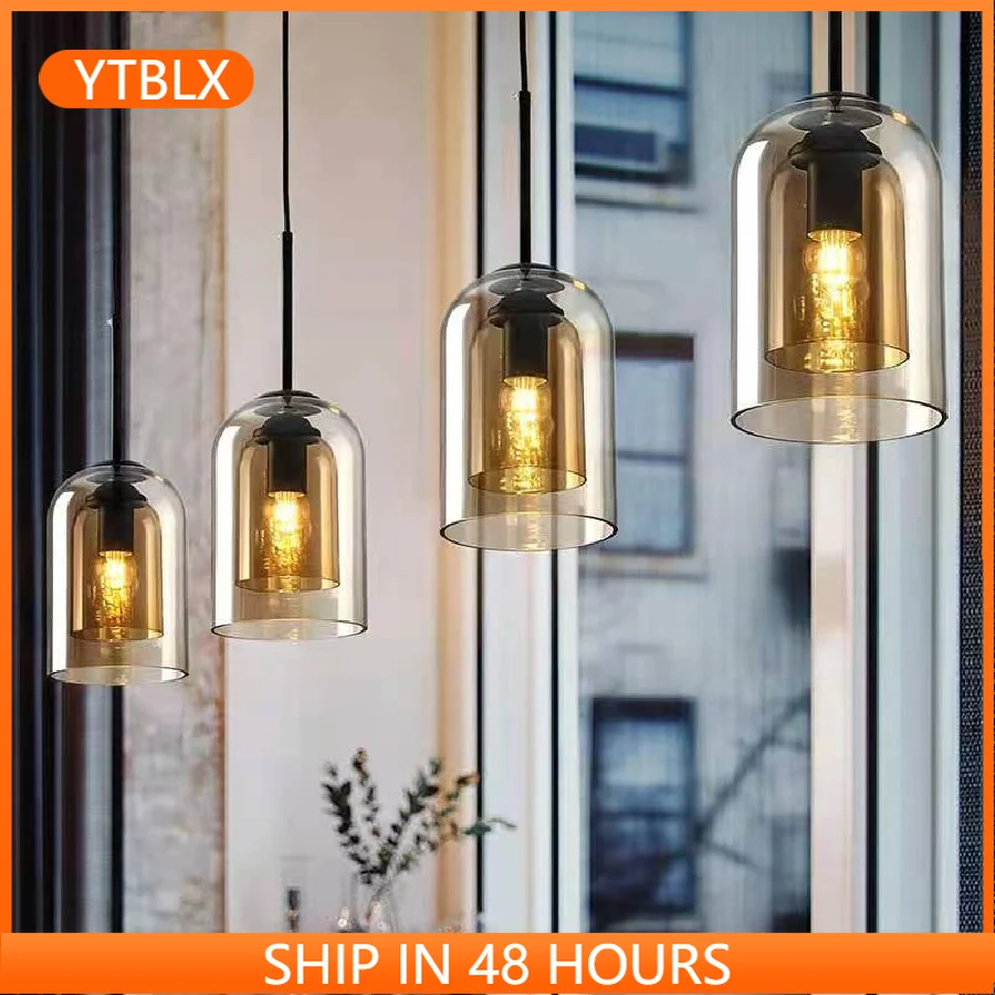 

Nordic Glass Pendant Lamps and Lanterns Creative Personality Bedroom Bedside Led Chandelier for Dining room Bar Pub Restaurant
