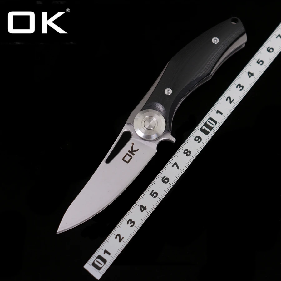 

OK-E2 Mini G10 Handle D2 Blade Bearing Folding Knife Outdoor Camping Hunting Pocket Tactical Self Defense EDC Tool Knives