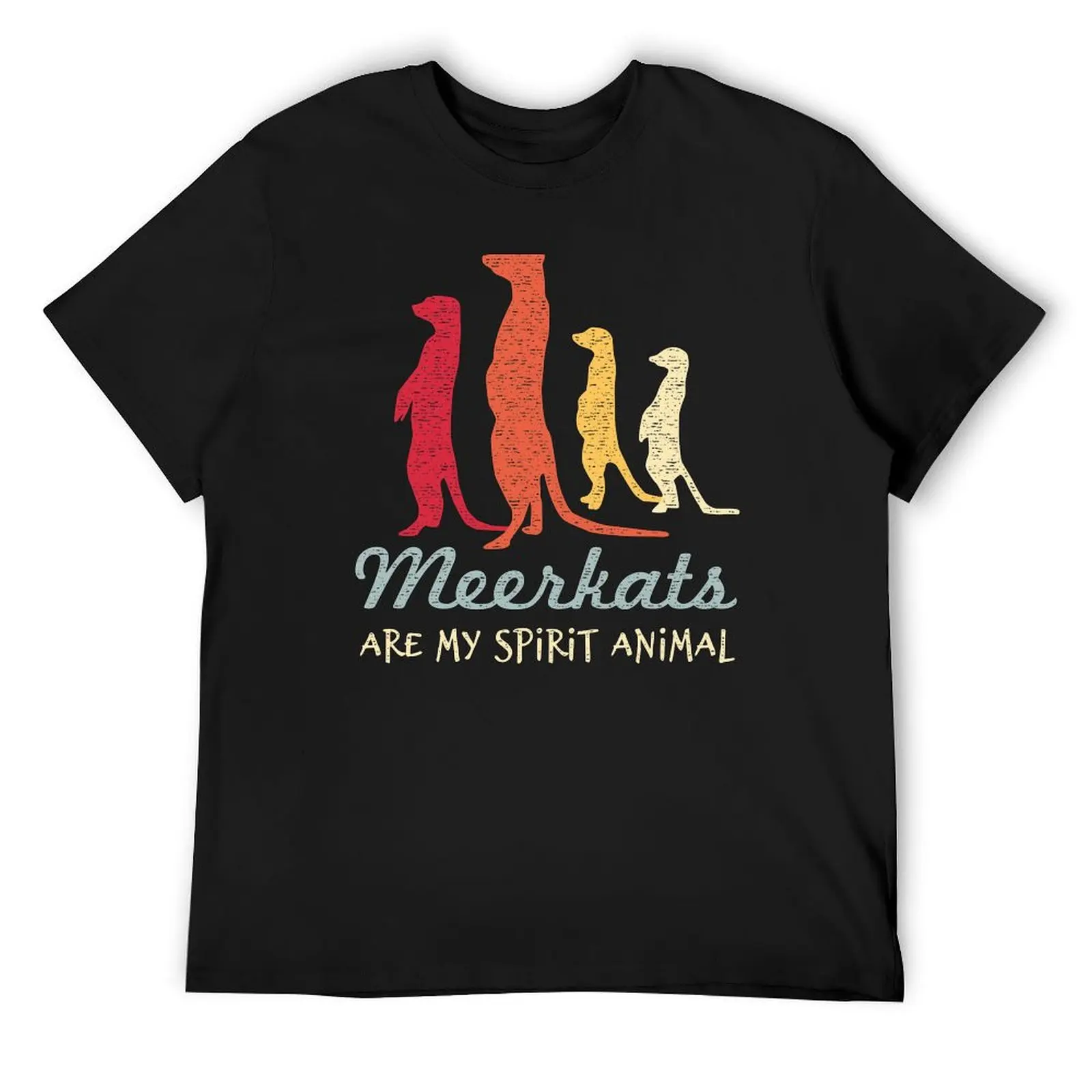 Футболка Meerkats Are My Spirit Animal-Love рубашки летняя одежда с рисунком мужская хлопковая