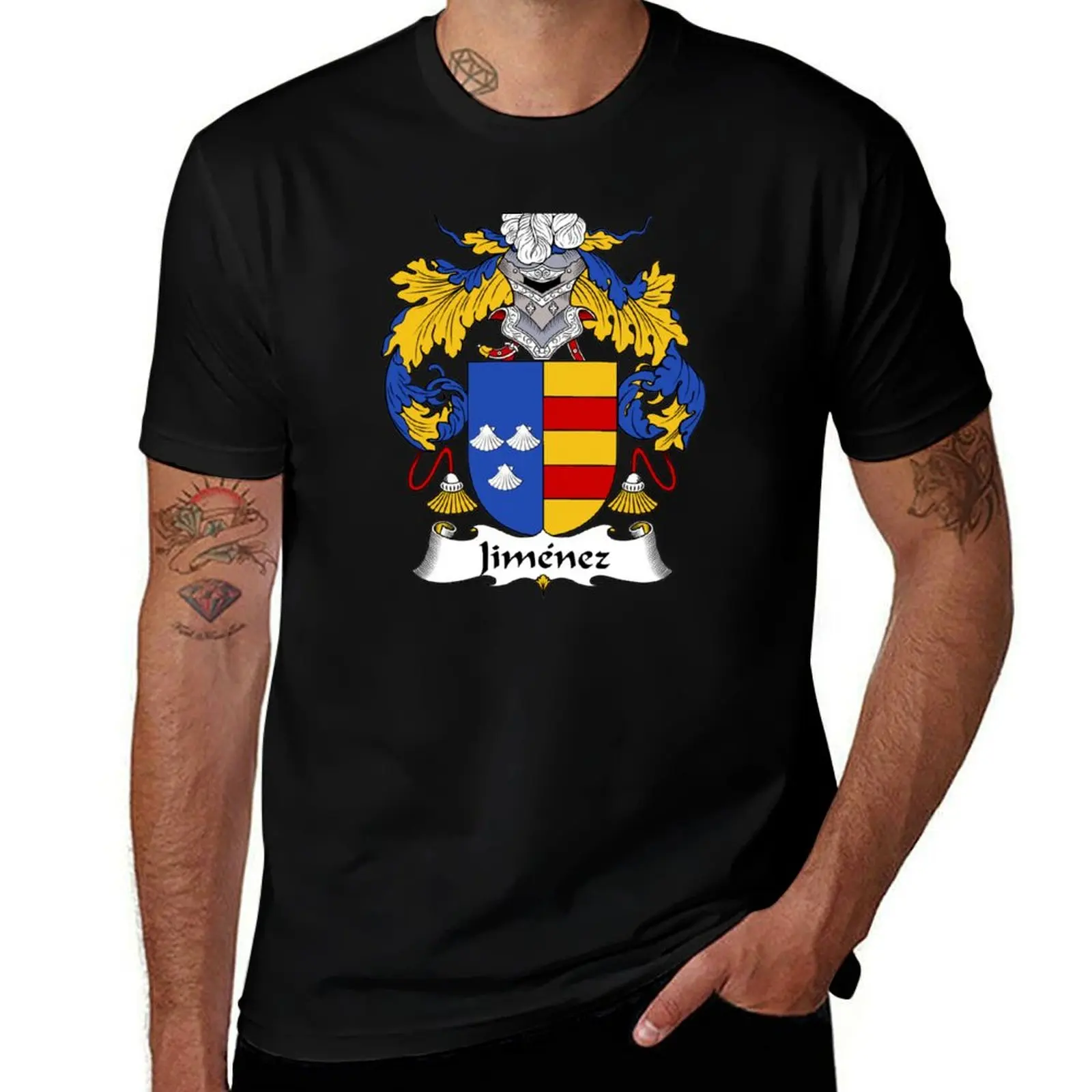 Фото Футболка с гербом Jimenez Coat of Arms/Family Crest, универсальная футболка больших размеров №1