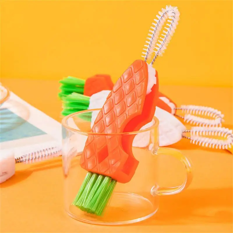 

Bottle Mouth Brush Creative Carrot Nipple Brush Thermos Cleaning Brush Pacifier Brush Cup Lid Brush