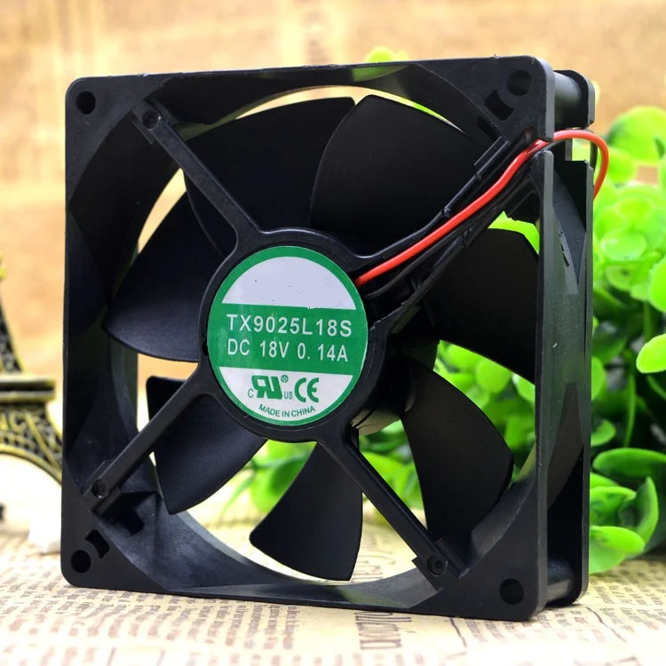 

Brand new original TX9025L18S 18V 0.14A 9cm 9025 2-wire cooling fan