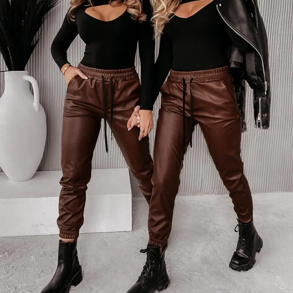 

Stylish Elastic Waist Straight Trousers Ladies Pants Cool Dressing