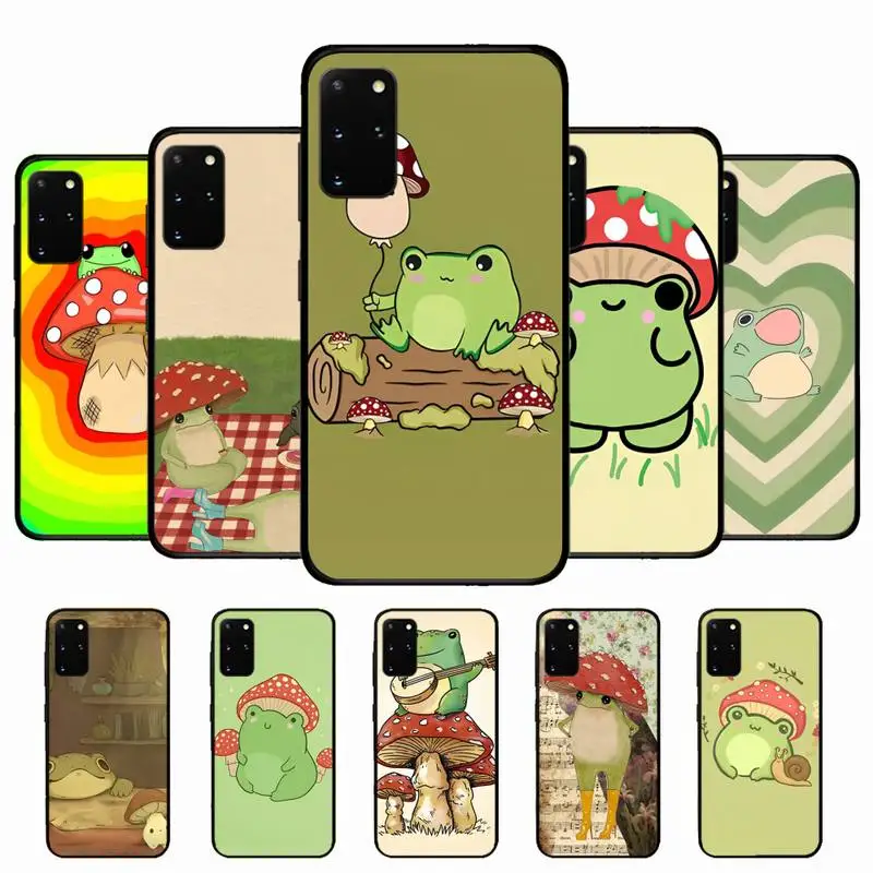 

Cottagecore Frog Mushroom Phone Case for Samsung S10 21 20 9 8 plus lite S20 UlTRA 7edge