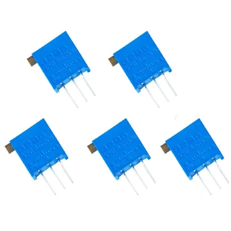 

5PCS Precision Adjustable Potentiometer 3296X Side Adjustment 100/200/500/1K/2K/5K/10K/20K/50K/100K/200K/500K/1M/2M Ohms