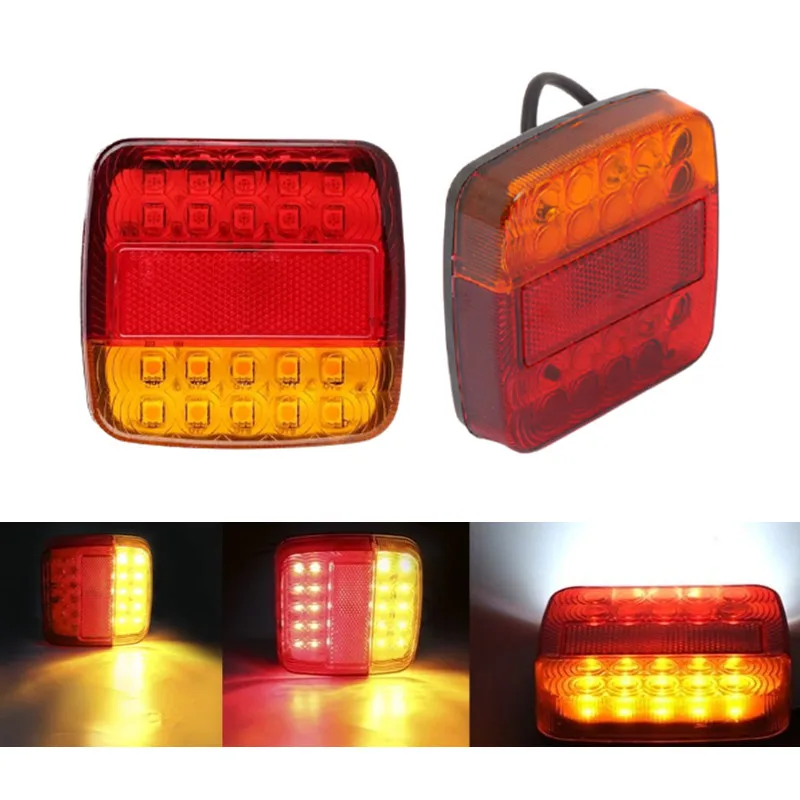 

2 шт. 12 в задний фонарь для трактора, светодиодсветодиодный стоп-сигналы поворота, номерной знак, освещение лодки, грузовика, прицепа, задний ...