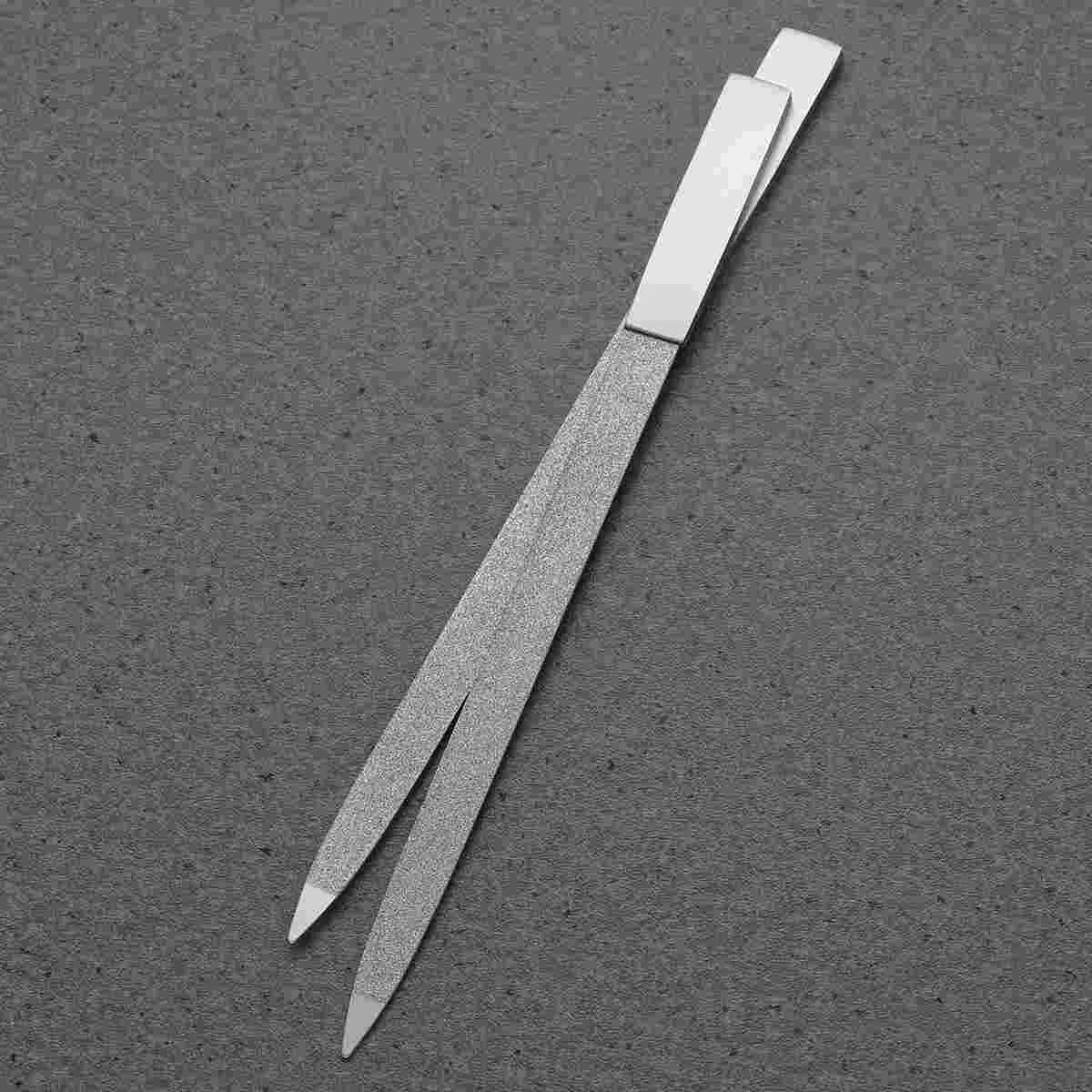 

2pcs Stainless Steel Sanding File Stainless Steel Nail File File Nail Tool Anti-rust Manicuring Tool Sanding File with Square