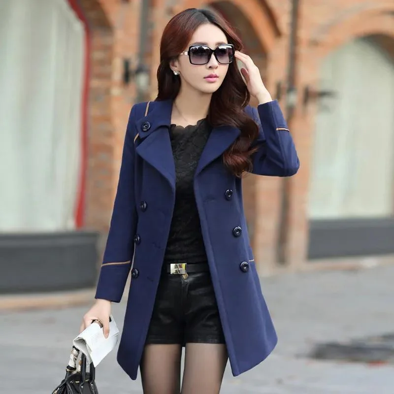 

Женское шерстяное пальто средней длины, Корейская версия для женщин 30-40-50 лет, темпераментное тонкое шерстяное пальто X22, 2023
