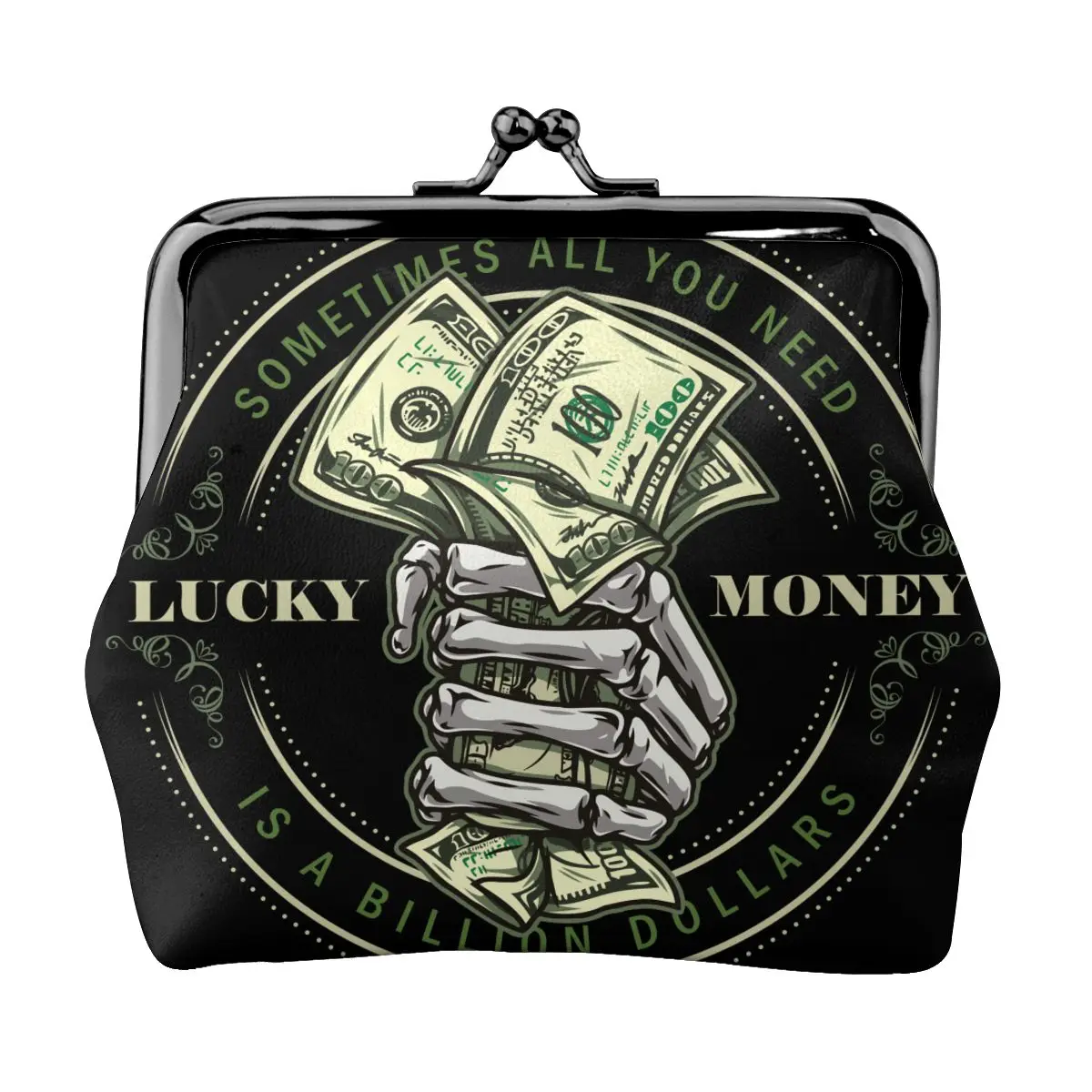 

Women's Wallet Short Coin Purse Wallets For Woman Card Holder Dollar Bills Skull