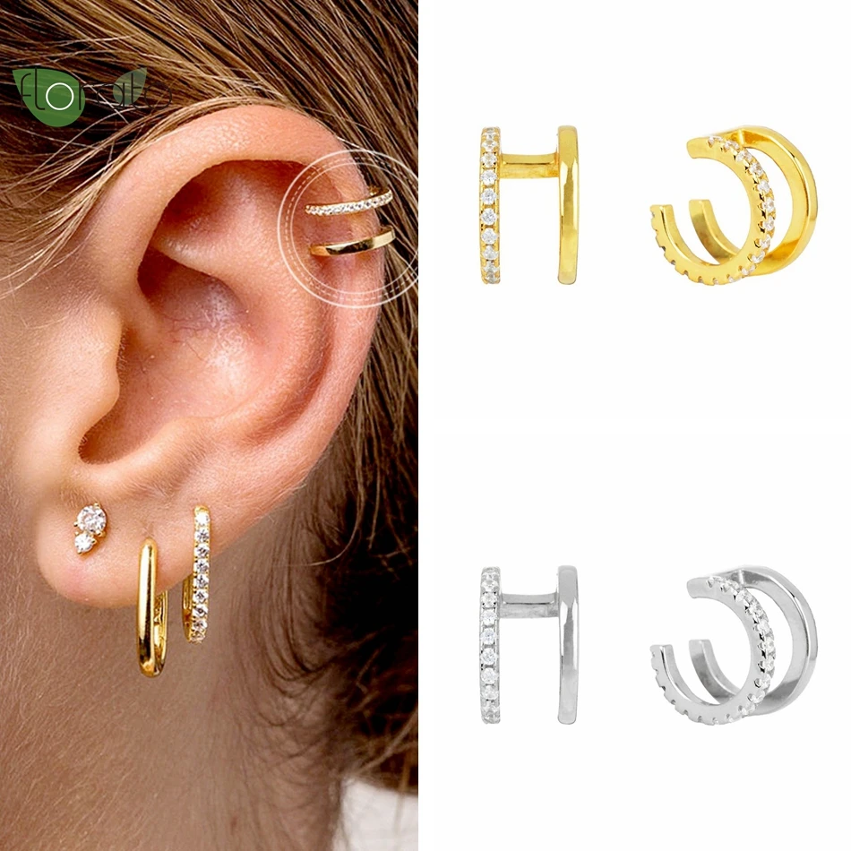 

24k Gold Plated Simple Gold Earrings for Women Punk Clip Earrings No Piercing Fashion Ear Clips Party Luxury Jewelry Gifts