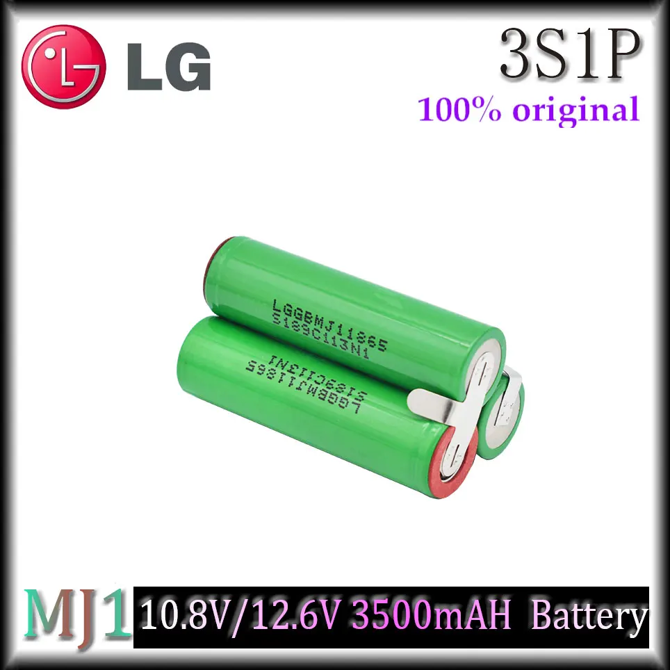 

18650 MJ1 3500mAh 7000mAh 20 amps 2S 3S 4S 5S 6S 8S 7.4V 12.6V 14.8V 18V 25.2V 29.6V For Screwdriver batteries weld battery pack