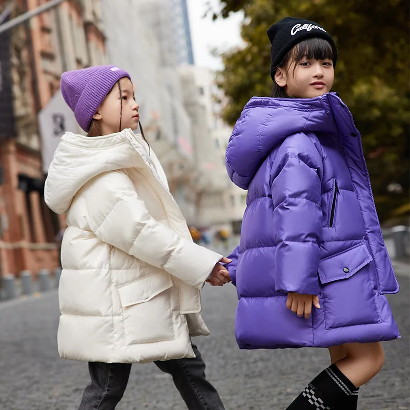 

2022 зимнее повседневное плотное теплое пуховое пальто для девочек и мальчиков, детские парки для малышей, куртка, верхняя одежда