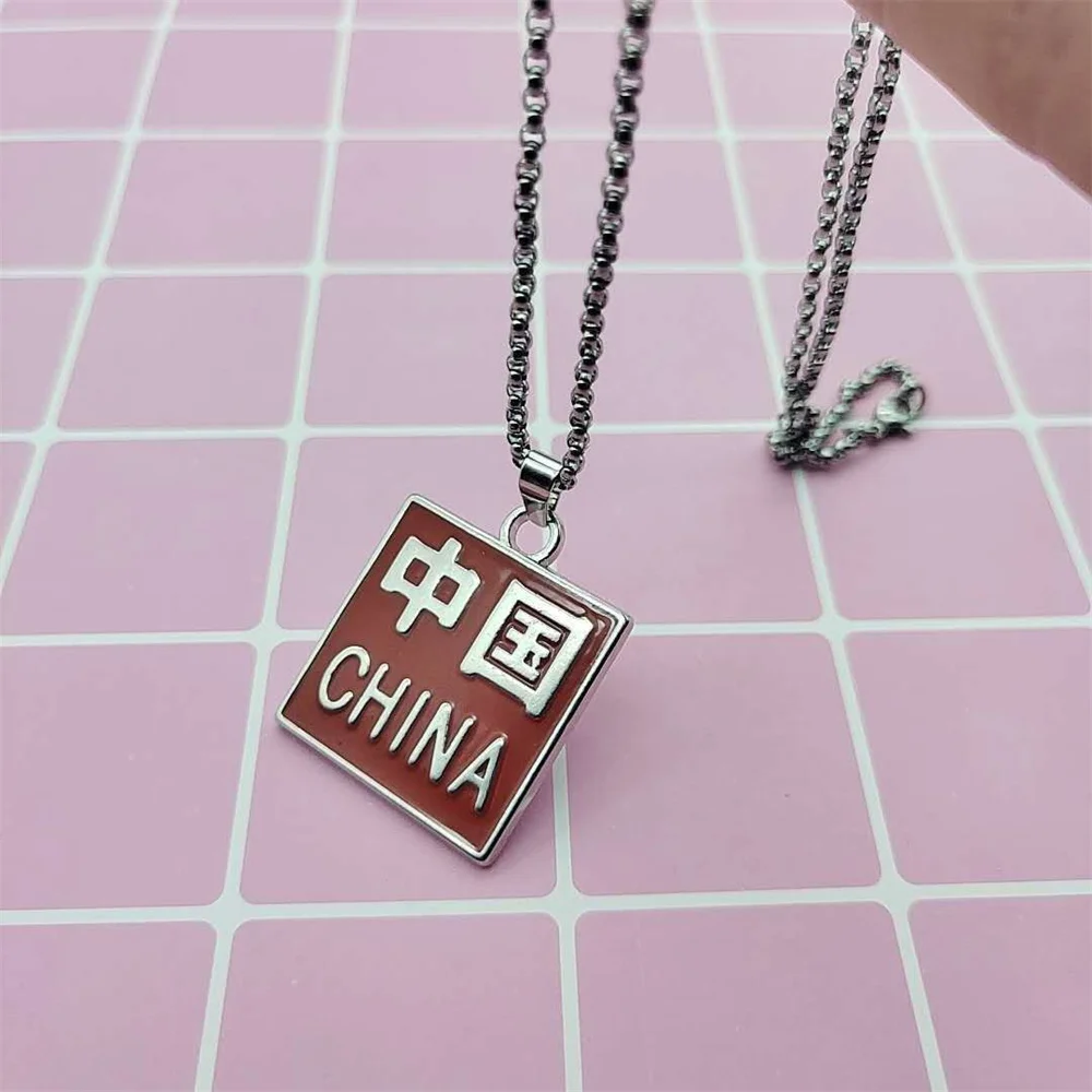 

Hip hop Necklace Pendant titanium steel Korean version disco versatile student pendant pendant European and American Jewelry