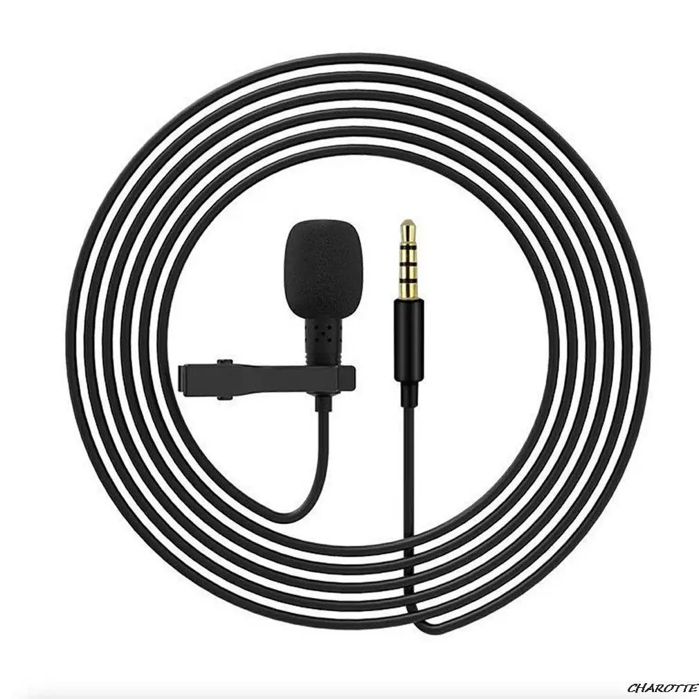 

3.5mm Mini Lavalier Microphone Metal Clip Lapel Mic for Mobile Phone PC Laptop Wired Mikrofo/Microfon for Speaking Vocal Audio