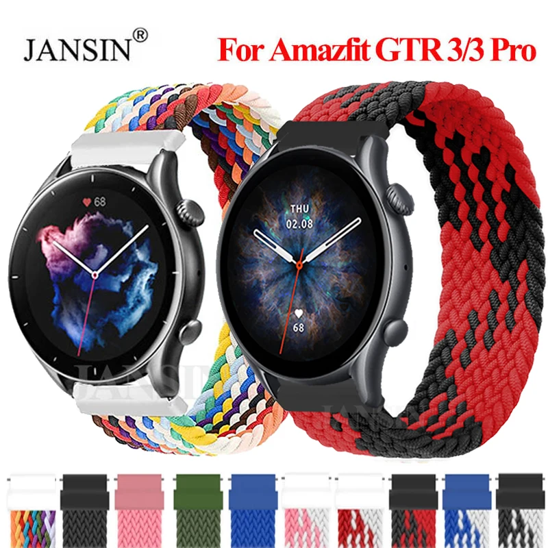 

Braided Solo Loop Band For Huami Amazfit gtr 3 3 pro Strap Bracelet Correa For Amazfit GTR 3 GTR 3 Pro Elastic Nylon Wristband
