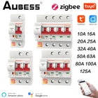 Автоматический выключатель Tuya Zigbee, умный автоматический выключатель 16-12 А, 1P2P3P4P, работает с Alexa Google Home