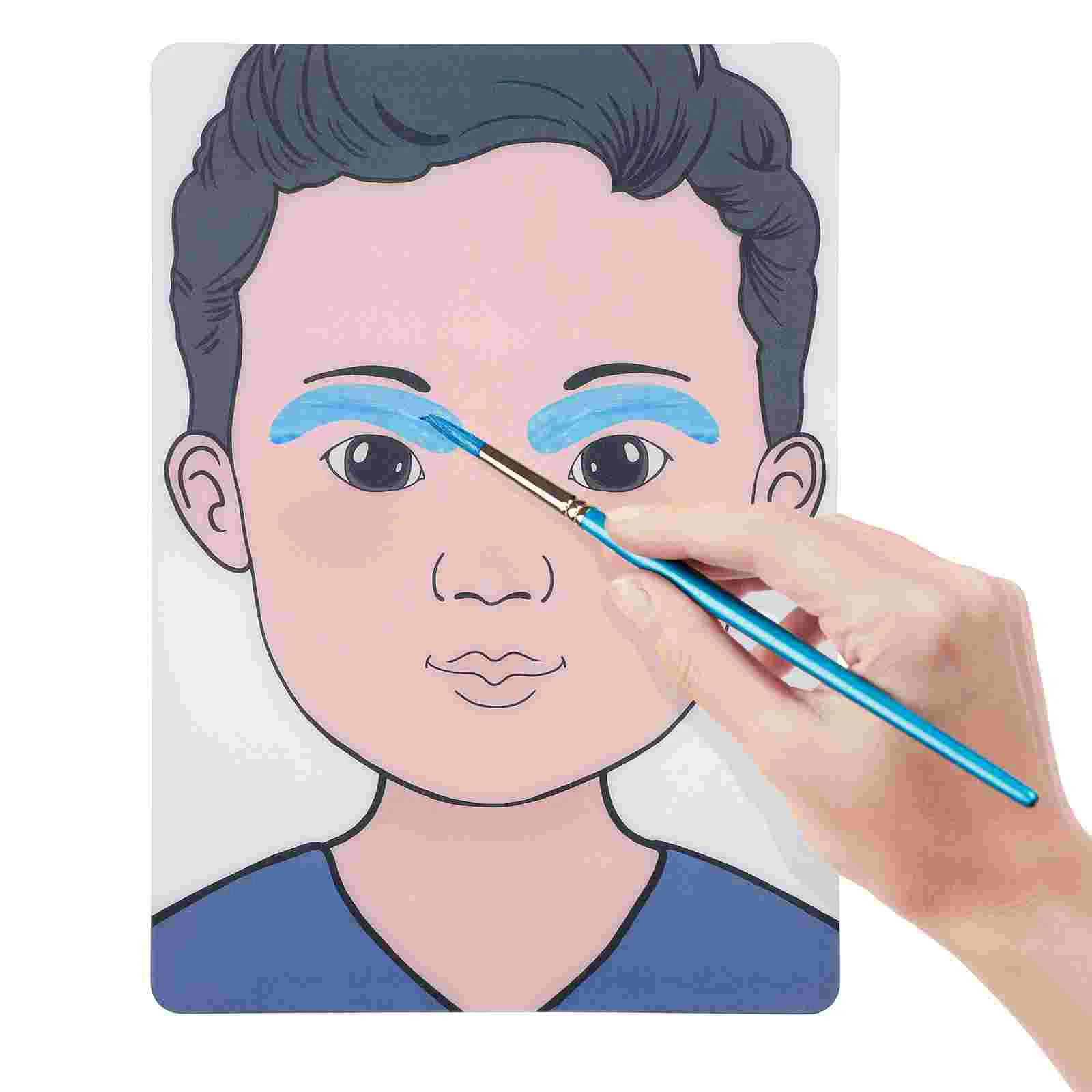 2 шт. трафареты для макияжа доска практики лица тренировочная роспись ресниц и