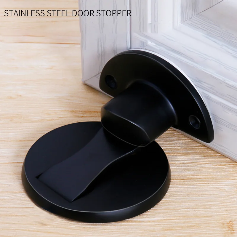 

Invisible Magnetic Door Stopper Stainless Steel Punch-free Windproof Mechanical Self-locking Door Stop Door Stopper