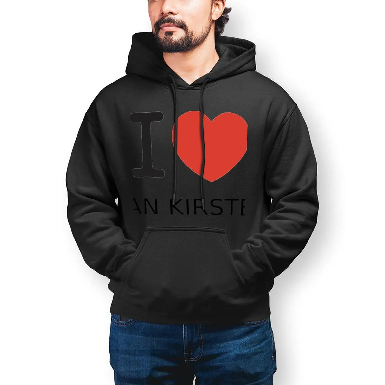 

I Love Jean Kirstein, повседневные толстовки для мужчин, атака на титанов, аниме, японский пуловер, толстовка с капюшоном, осенние свободные свитшоты, Одежда большого размера