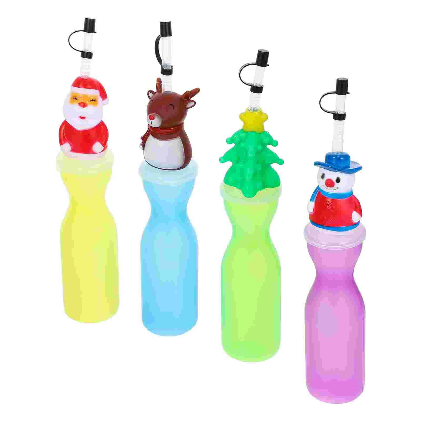 

Christmas Cups Cup Water Cartoon Drinkingchritmas Kettles Straw Bottle Kids Suppliestumbler Shaped Bottles Animals Creative Lids