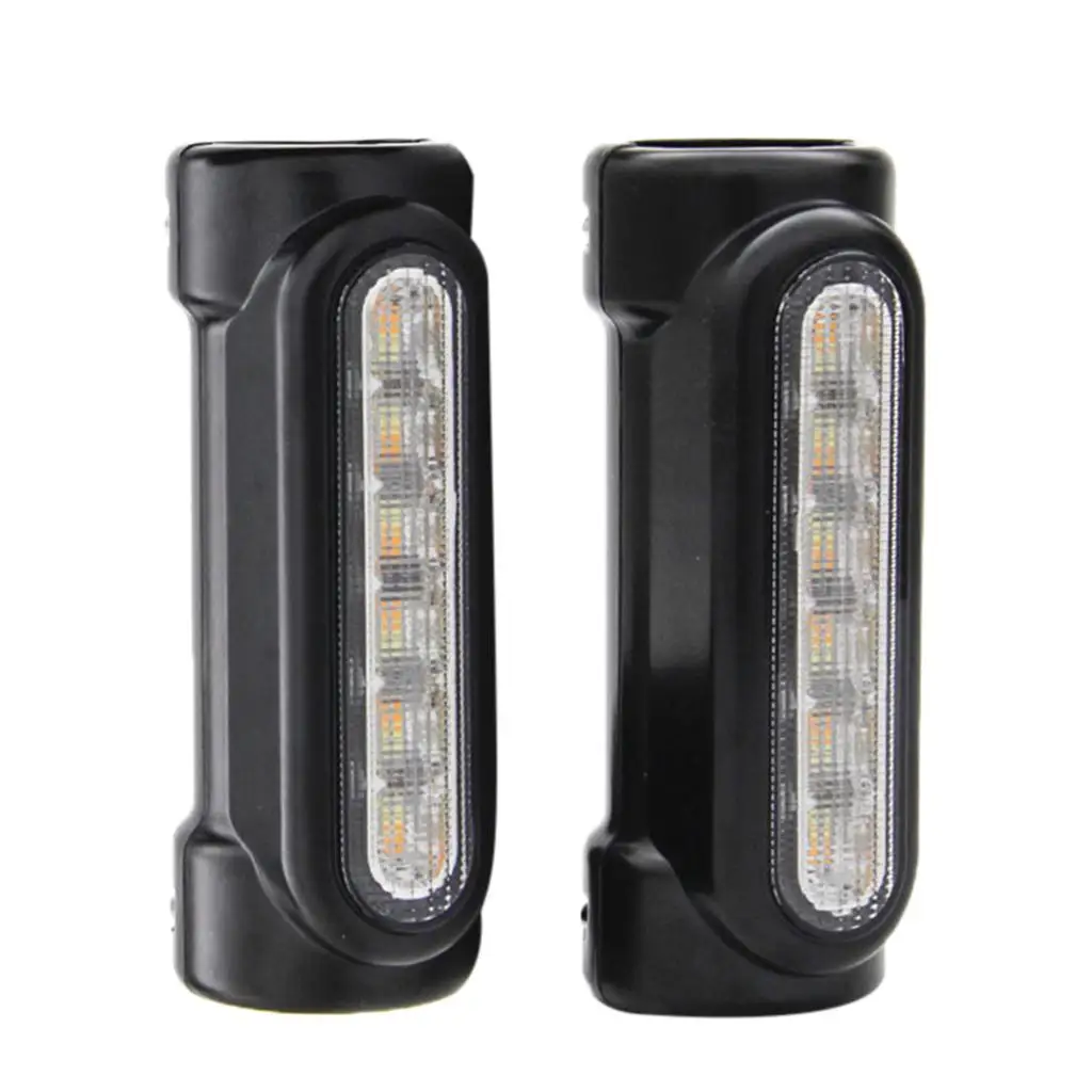 

Motorcycle Highway Bar Dual Color LED Turn Signal Driving Lights For Harley