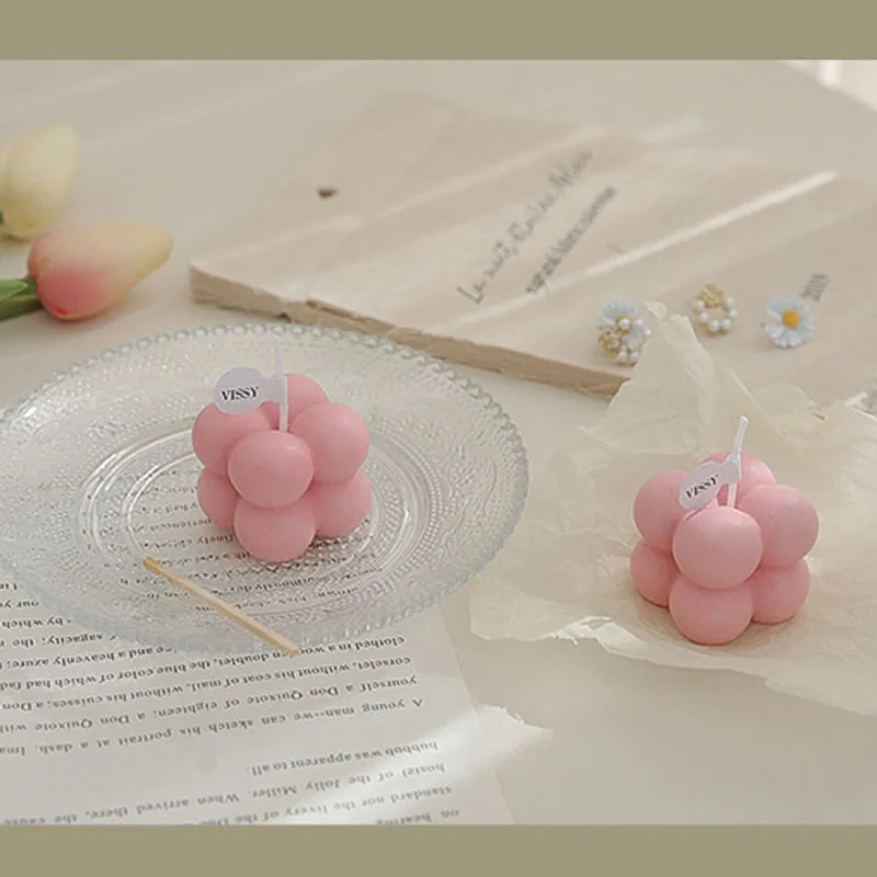 

Small Bubble Cube Scented Candle Souvenir Creative Home Furnishings Decoration Aromatherapy Candles