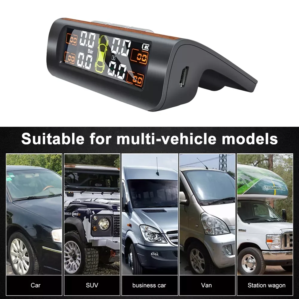 TPMS Solar Power TPMS Car Tire Pressure Alarm Monitor Auto Security System Tyre Pressure Temperature Warning Wood TPMS Solar Power TPMS Car Tire Pressure Alarm Monitor Auto Security System Tyre Pressure Temperature Warning Wood