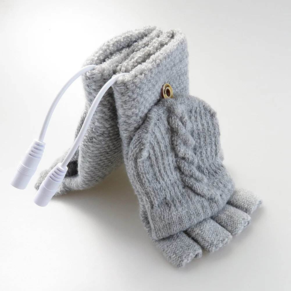 

Half-Finger Heating Gloves USB Charging Warm Hand Heating Gloves Windproof for Outdoor Riding Hand Protector