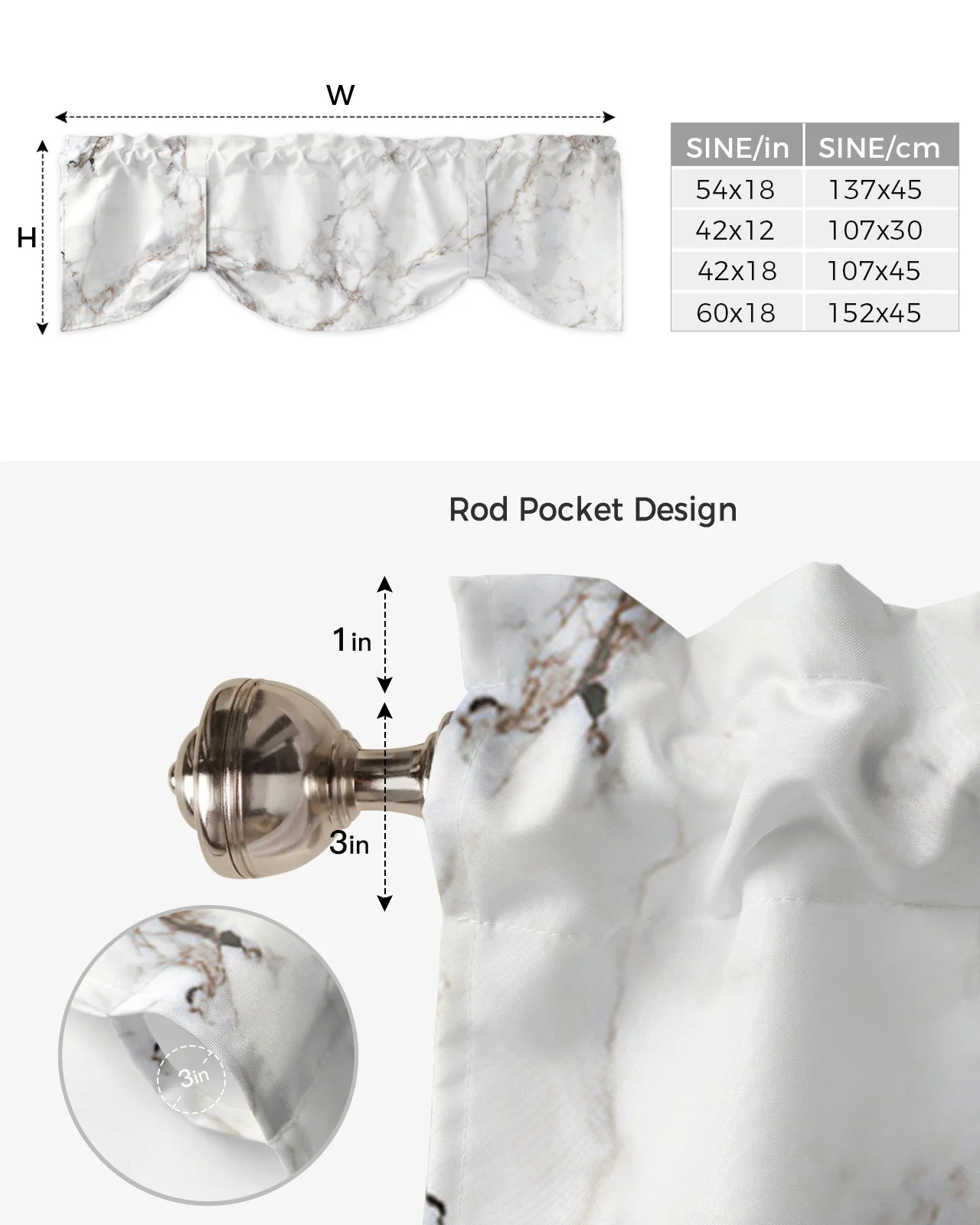 Мраморный Agate небольшая занавеска Rod карманные Короткие шторы домашний декор
