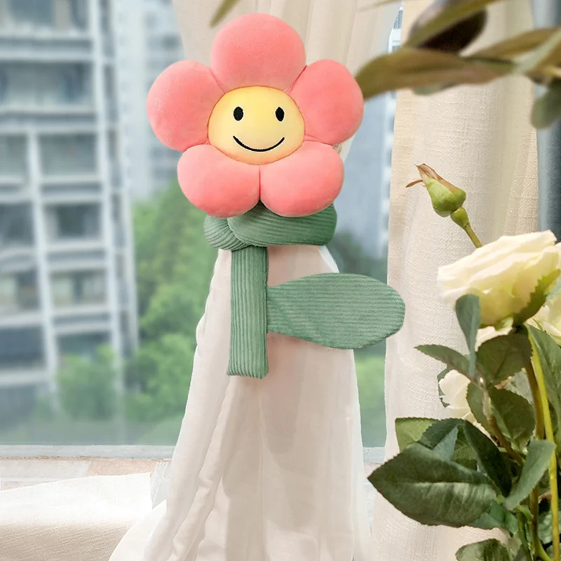 

Smile Tieback Sunflower Curtain Holder Flowers Buckle Strap Tie Rope Strap Clip Bedroom Living Room Home Decoration Accessories