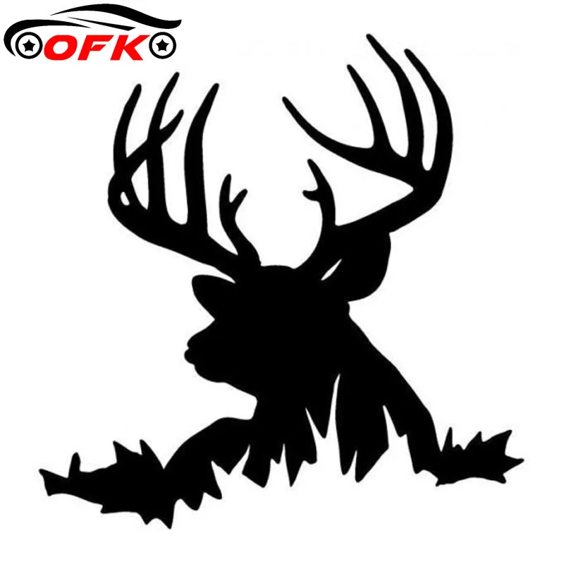 

Deer in Grass Car Stickers Hunting Animal Vinyl Styling Decals Accessories Black/Silver 14.9*15.2CM