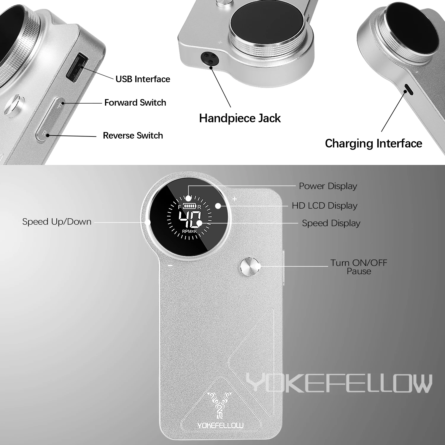 Аппарат для маникюра 40000 об./мин. бесщеточный