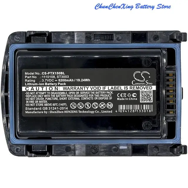 

Cameron Sino 5200mAh Battery for Psion 7545, Omnii XT15, ST3003, XT10, XT15, XT15 Freezer, For Zebra Omnii XT15, XT15