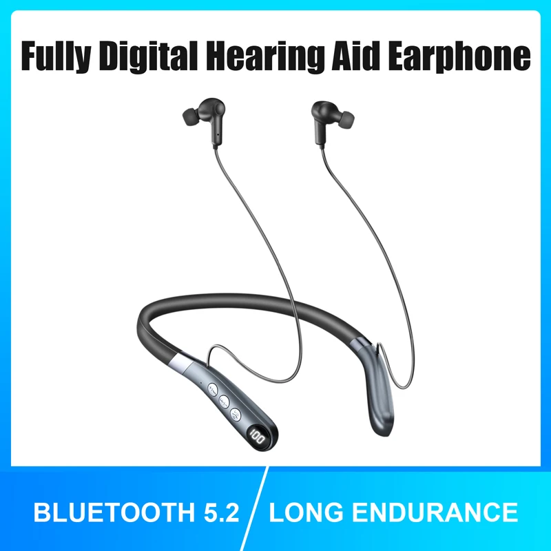 

Bluetooth Rechargeable Hearing Aids Adjustable Tone Sound Amplifier Portable Deaf Elderly Neck Hanging Digital Hearing Aid Z3