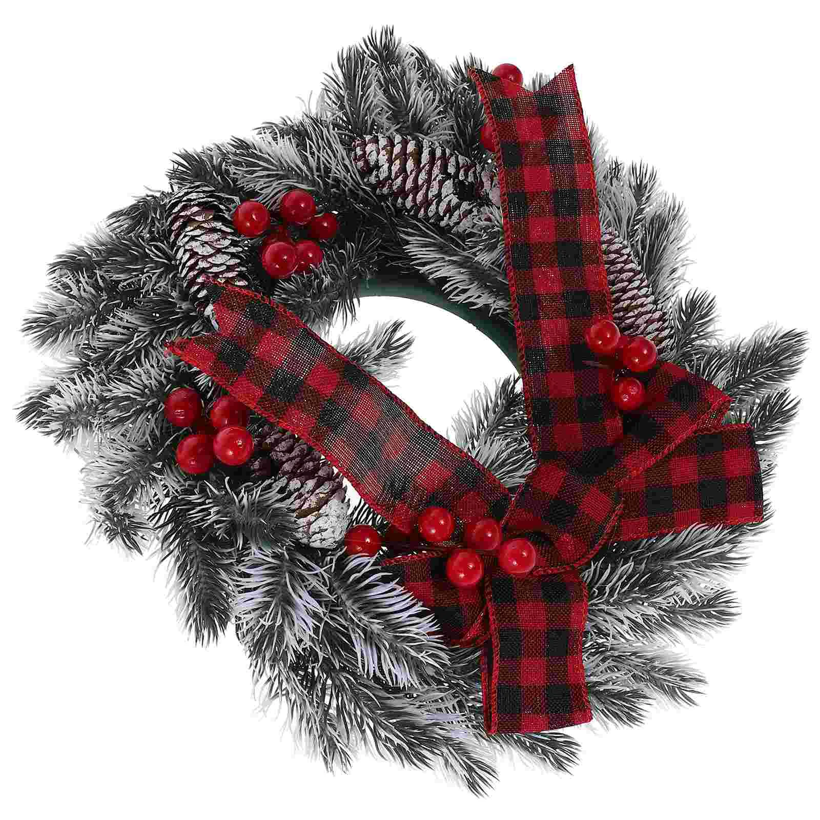 

Floral Wreaths Front Door Window Ornaments Christmas Tree Plastic Decoration Decorative