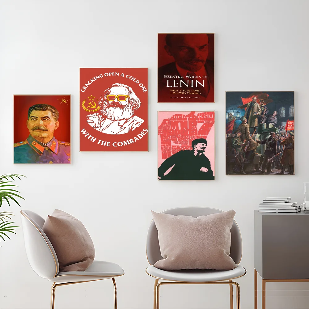 Высококачественные печатные постеры Сталина Маркса Ленин знаменитости