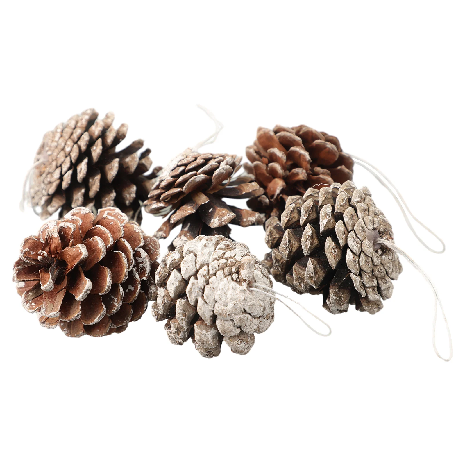6 шт. маленькие рождественские натуральные сосновые орехи искусственные