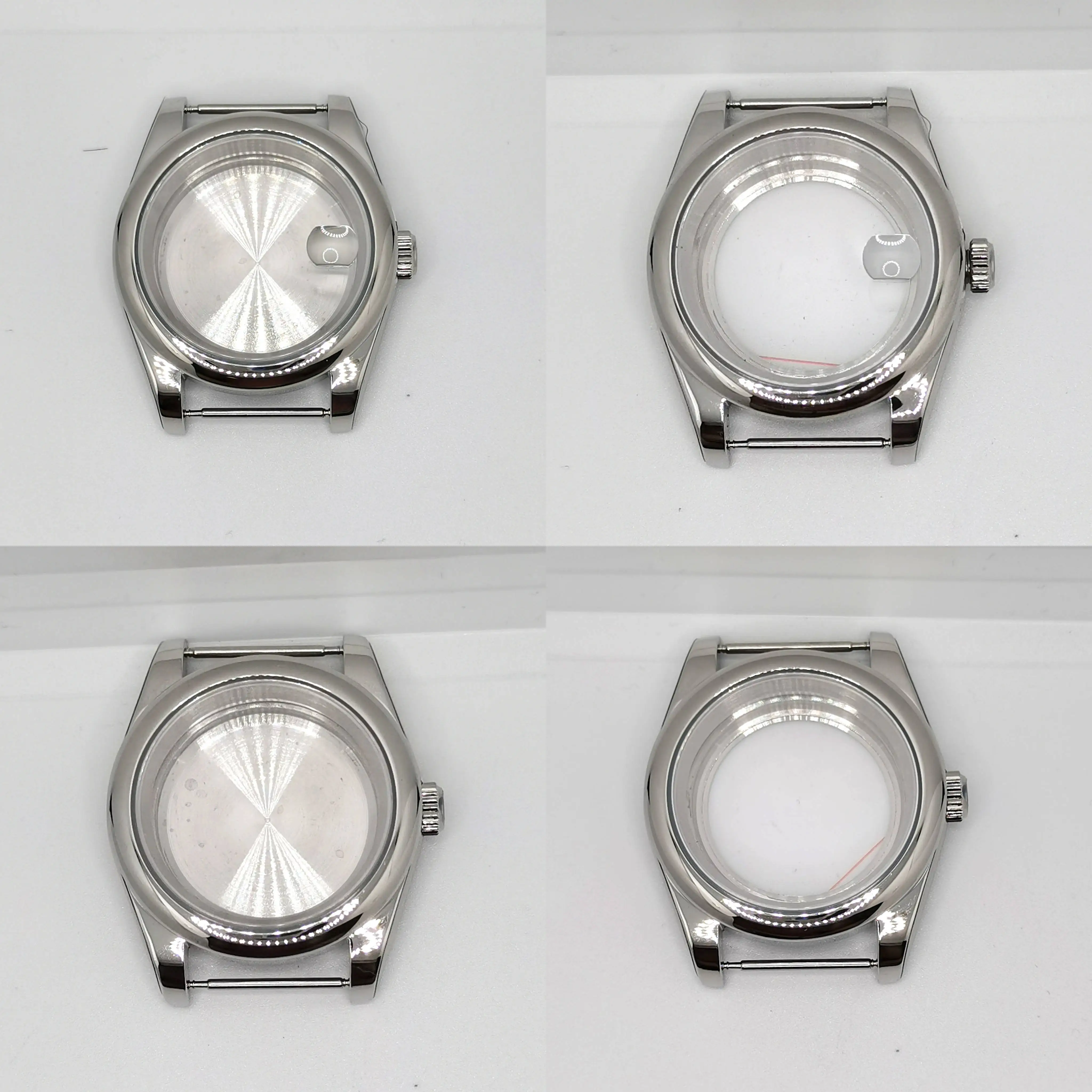 

39MM Watch Case Stainless Steel Convex And Flat Sapphire Glass Fit NH35 Miyota 8215 8200 ETA2824 2836 Movement