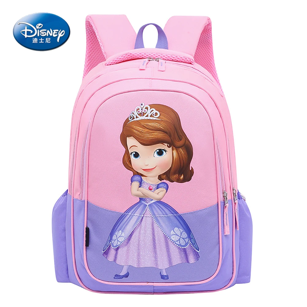 

Disney Children's Large Capacity Princess Schoolbags For Girls Lovely Elsa Sofia Print High Quality Backpacks Kids Fashion Bag