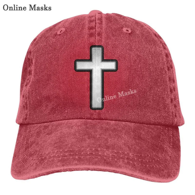 Бейсболка Christian Cross Denim для мужчин и женщин регулируемая хлопковая Спортивная