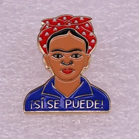 feminism of mexican painters jewelry gift pin wrap fashionable creative cartoon brooch lovely enamel badge clothing accessories