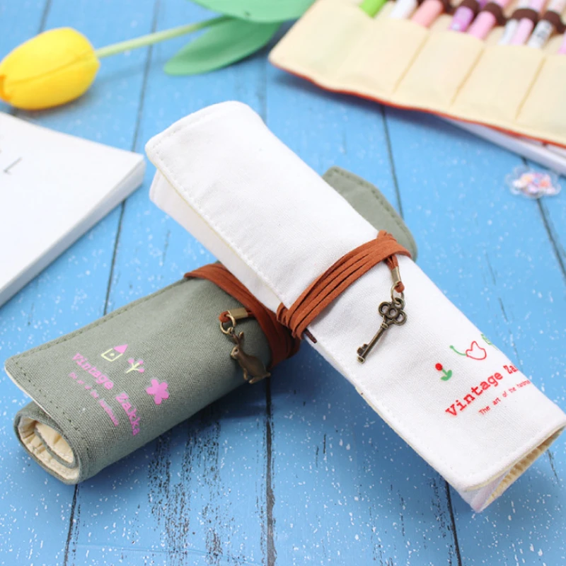 Оригинальный холщовый пенал в стиле ретро фоторулон искусственная кожа сумка