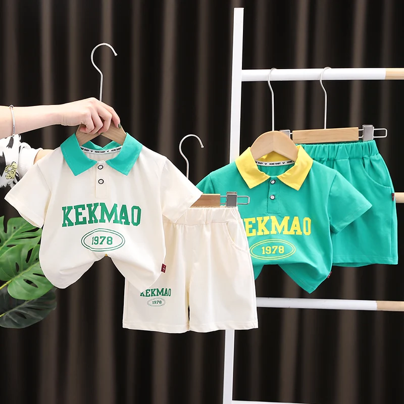 

New Children Clothes Suit Summer Baby Boys Girls Cotton T Shirt Shorts 2Pcs/Set Kids Infant Fashion Toddler Sportswear 0-5 Years