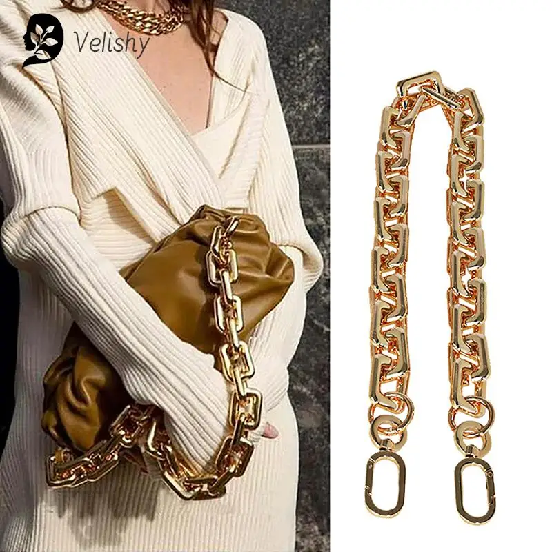 

Серебристо-золотистая акриловая искусственная ручка для сумок 40 см 60 см